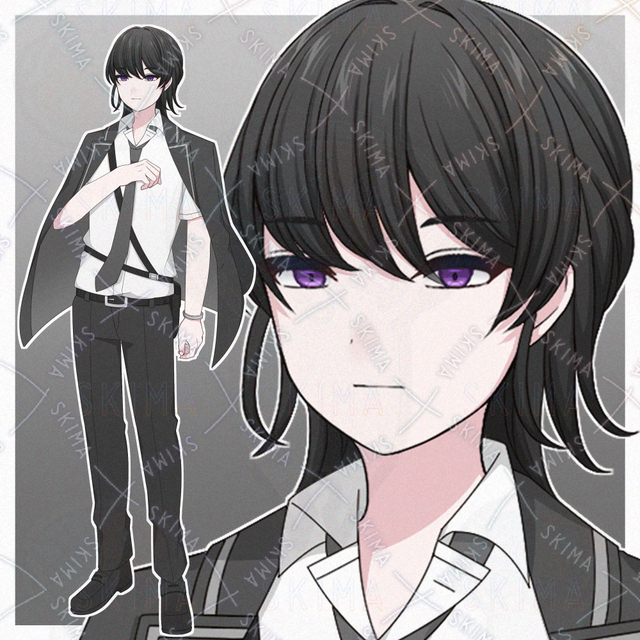 戦闘服風な制服を着た青年【表情差分10種】