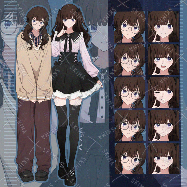 ◆opt - 女性 (立ち絵2種 表情各5種)