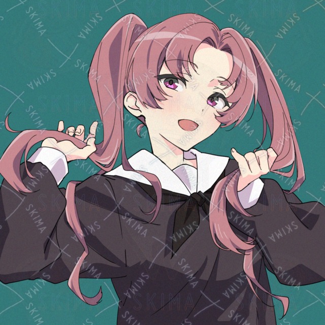 SNSアイコン　ツインテールの女の子