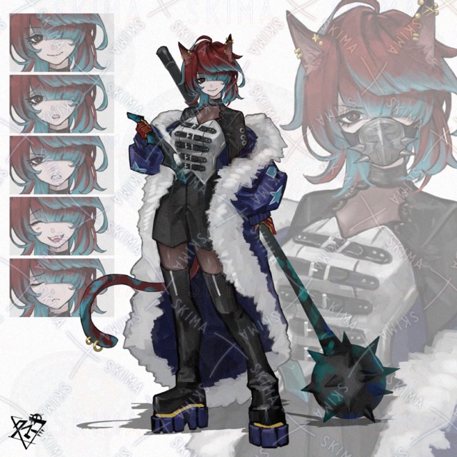 【Casual】赤青ペンキ