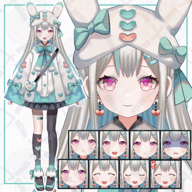 うさぎの女の子【差分9種類】