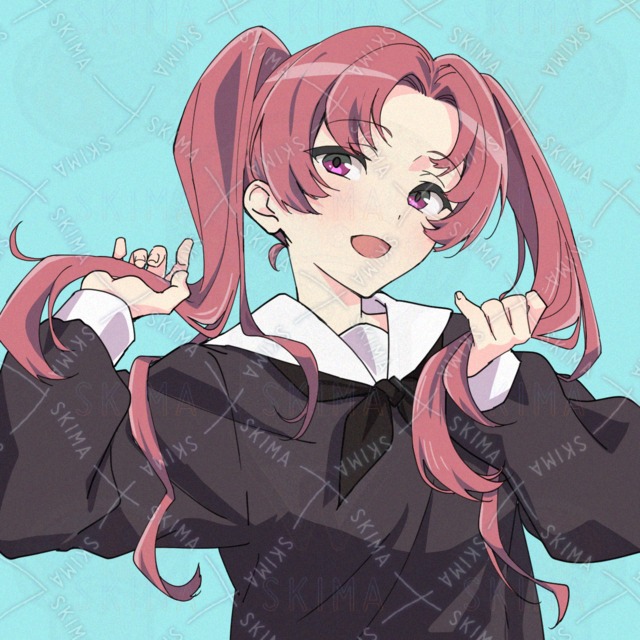 SNSアイコン　ツインテールの女の子