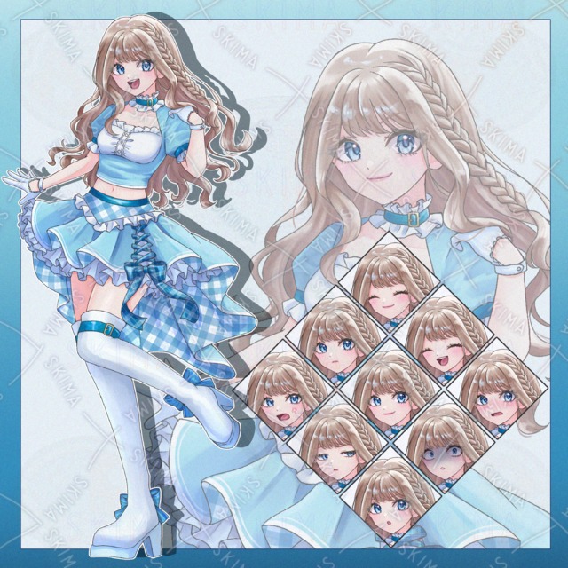 【セール中❣️1/10まで】アイドル衣装の女の子/表情差分10種