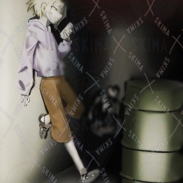 待ち伏せしてる少年(商用利用可)