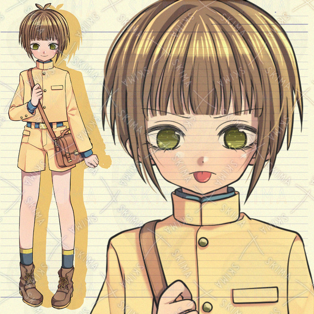 【表情8種】学ランの男の子