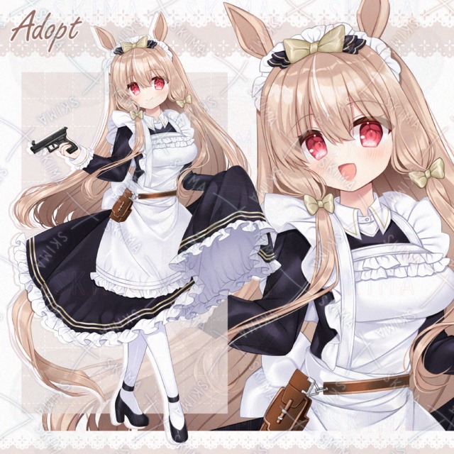 戦う馬っ子メイドさん(表情差分＋装飾パーツ)