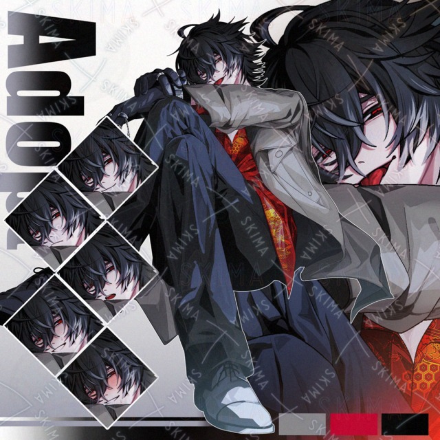 黒髪の男性【表情6種】