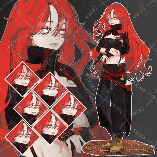 adopt 赤髪の女性＋武器