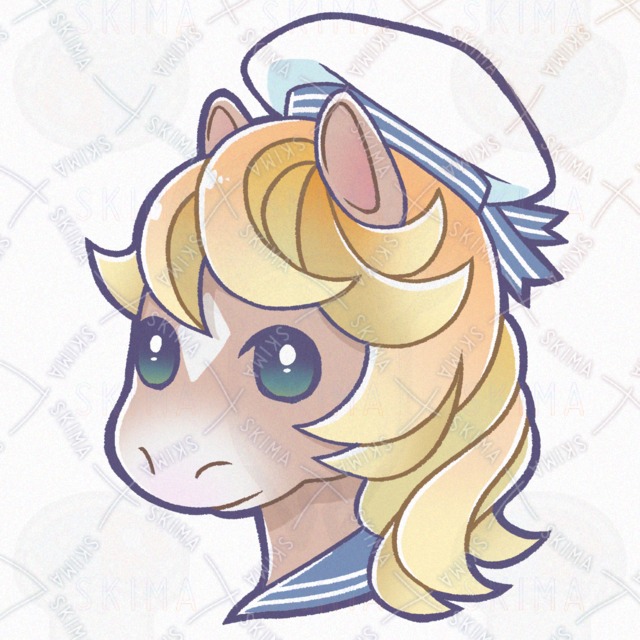 【用途自由】シンプル馬イラスト｜SNSアイコン・サムネイル・挿絵等