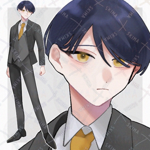 スーツの男性【表情5種】