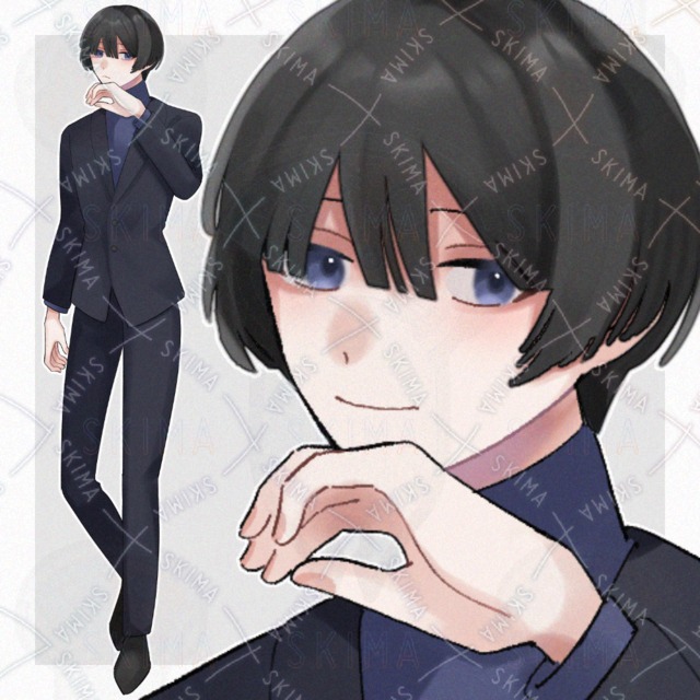 スーツの男性【表情5種】