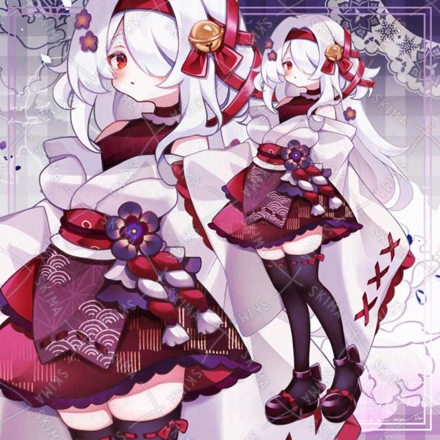 和風の白髪ちゃん