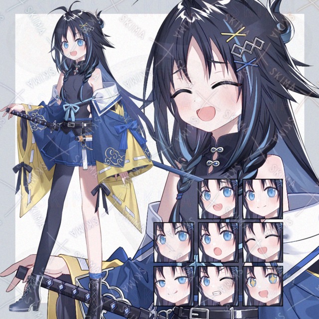 adopt40 刀を持った黒髪の女の子