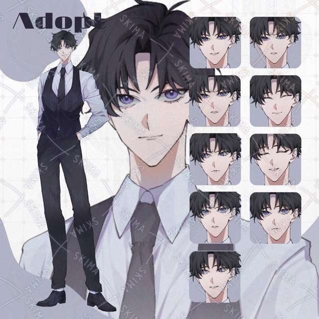 男性立ち絵▼表情10種