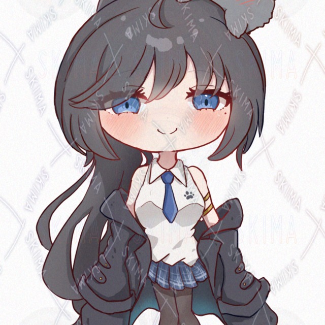 Image 6 of For Video] Standing Expression Variations - Girl and Cat 3