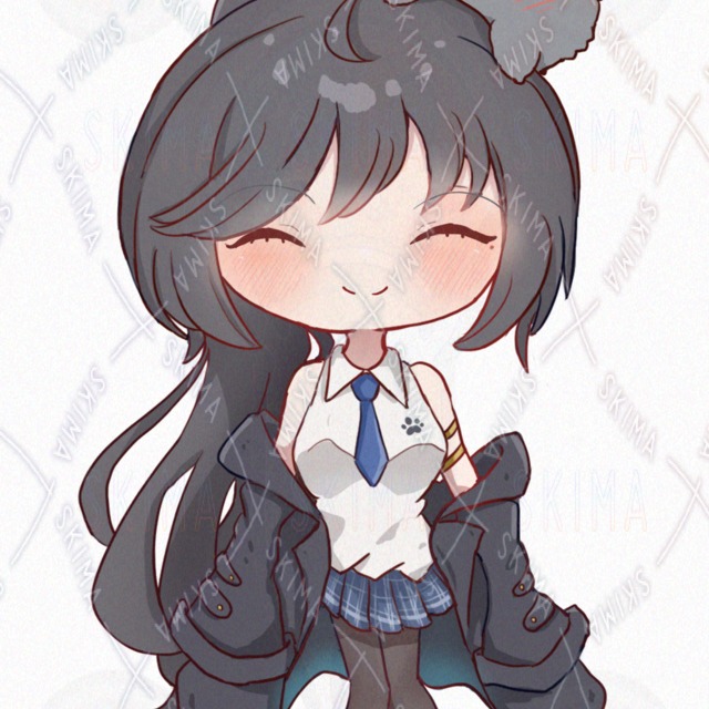 Image 7 of For Video] Standing Expression Variations - Girl and Cat 3