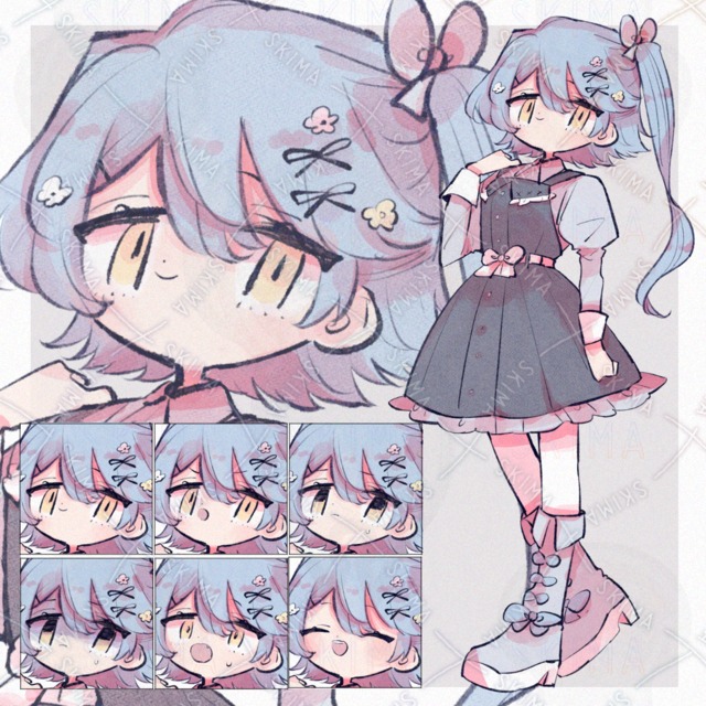 女の子（表情6種）