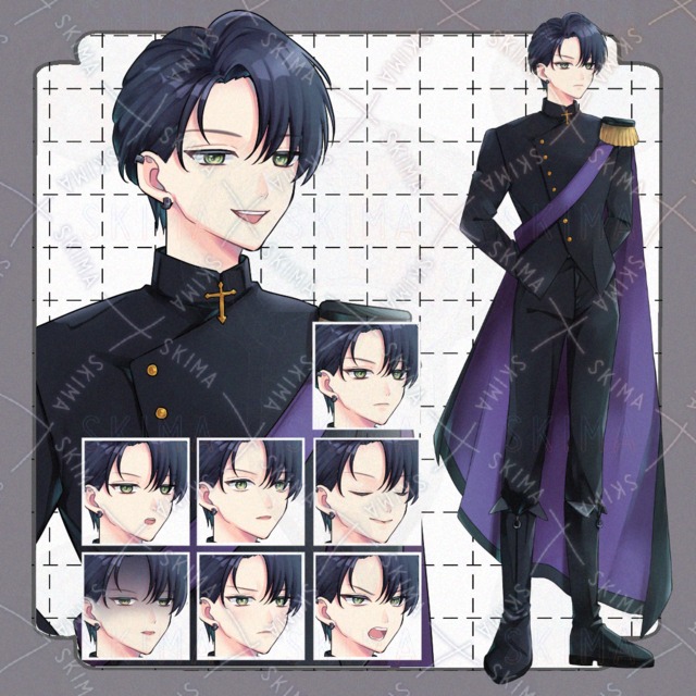 【表情差分８種】黒王子