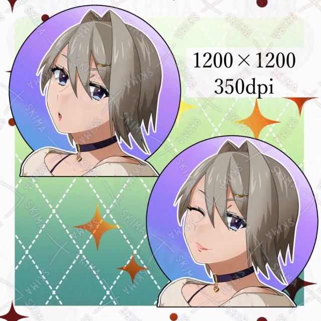 SNS用アイコン:ギャルっぽい雰囲気の女性