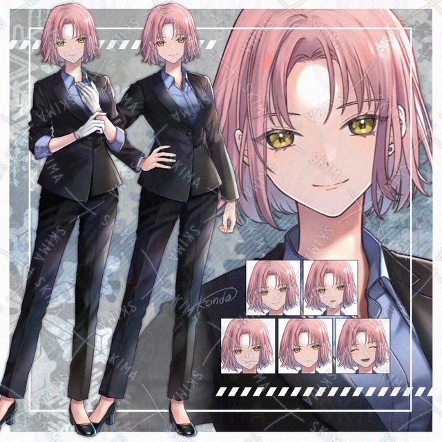 【adopt】スーツの女性＋手袋差分