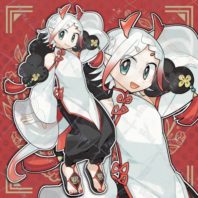 紅白&times;中華ドラゴンさん（表情8種）