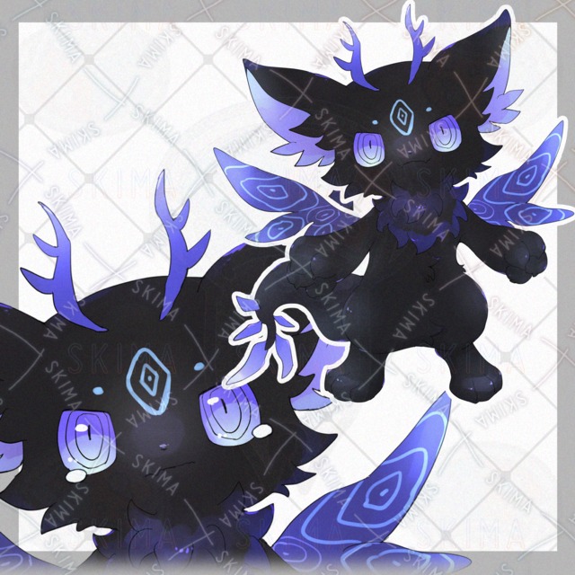 闇属性のケモノ【表情8種類】