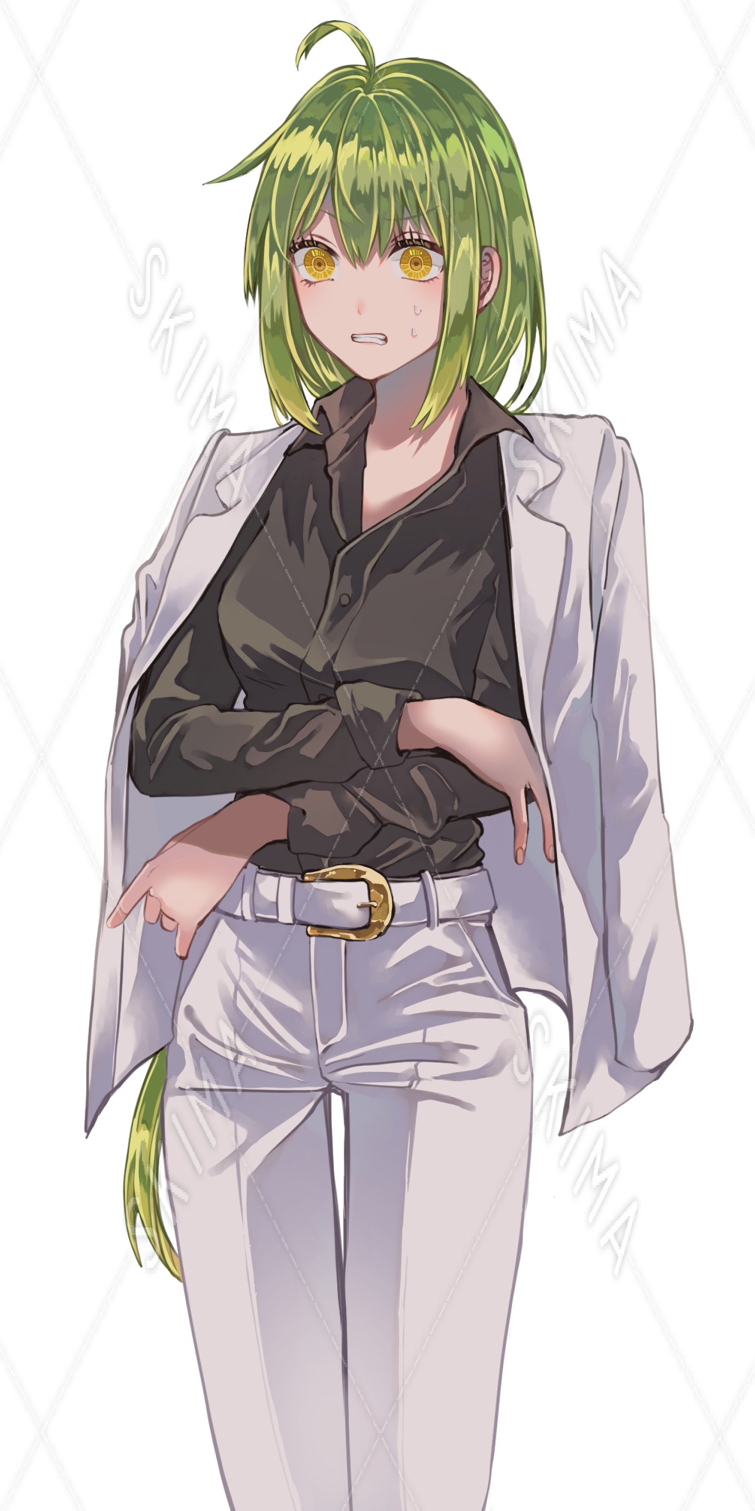 緑髪の女性 表情5種 スキマ スキルのオーダーメイドマーケット Skima