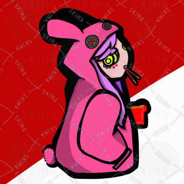 【アイコン推奨】うさぎパーカーの地雷系女子