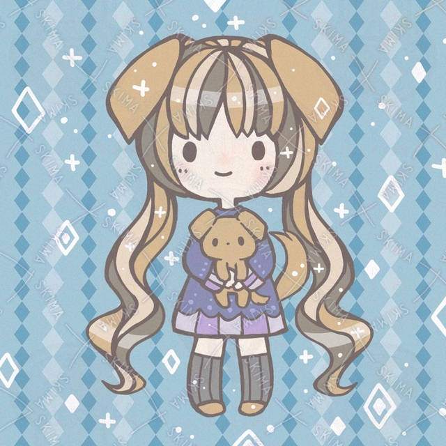 ゴールデンレトリバーの女の子とぬいぐるみ