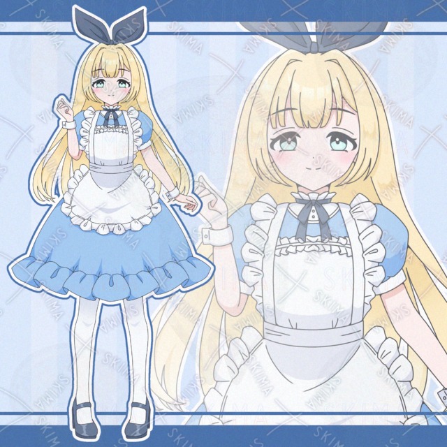 アリス風の女の子(表情10種)