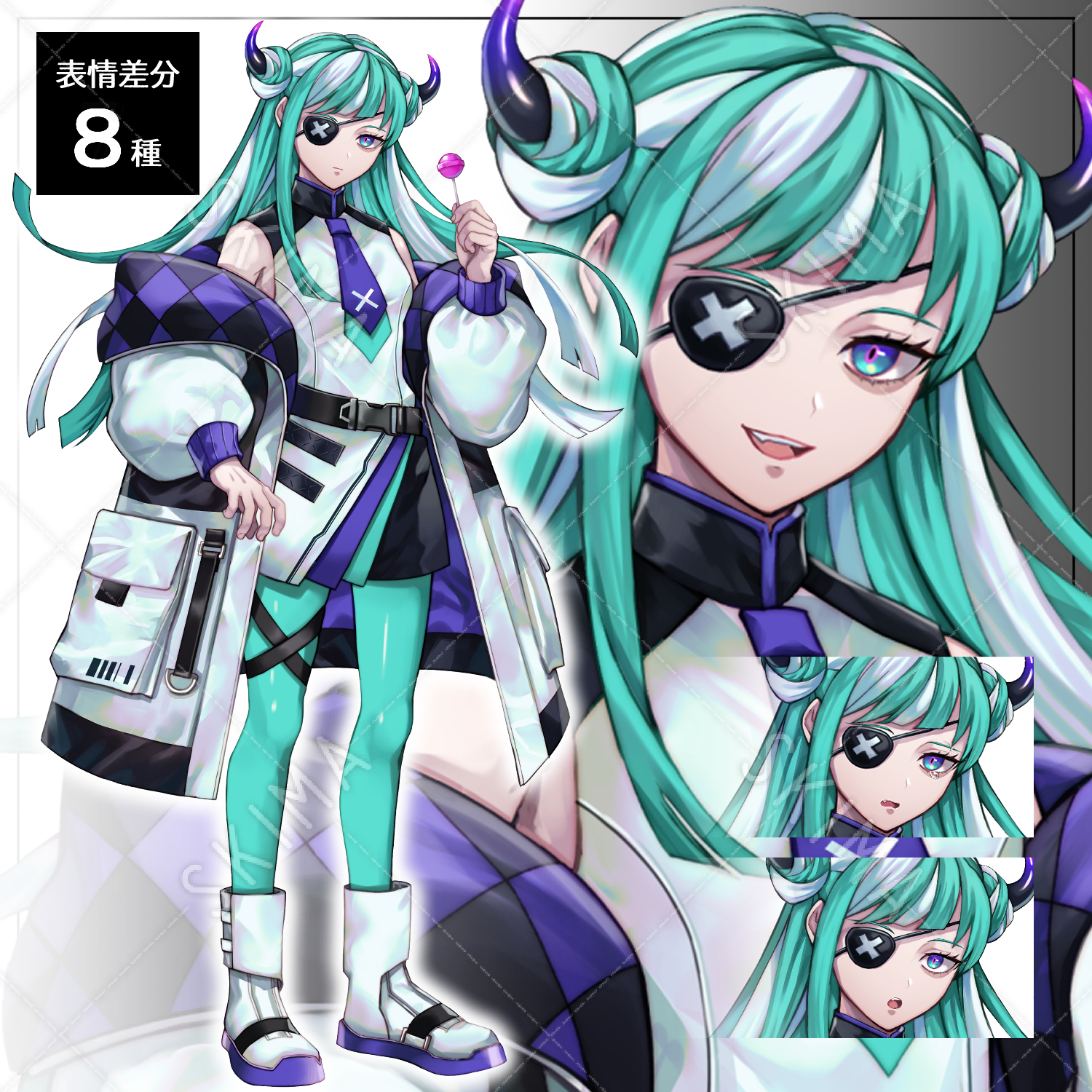 サイバーパンク女子 表情差分８種 スキマ スキルのオーダーメイドマーケット Skima