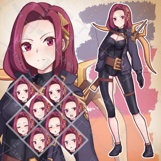 ボウガン使い【表情10種】