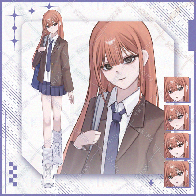 【表情5種】ダウナーJK