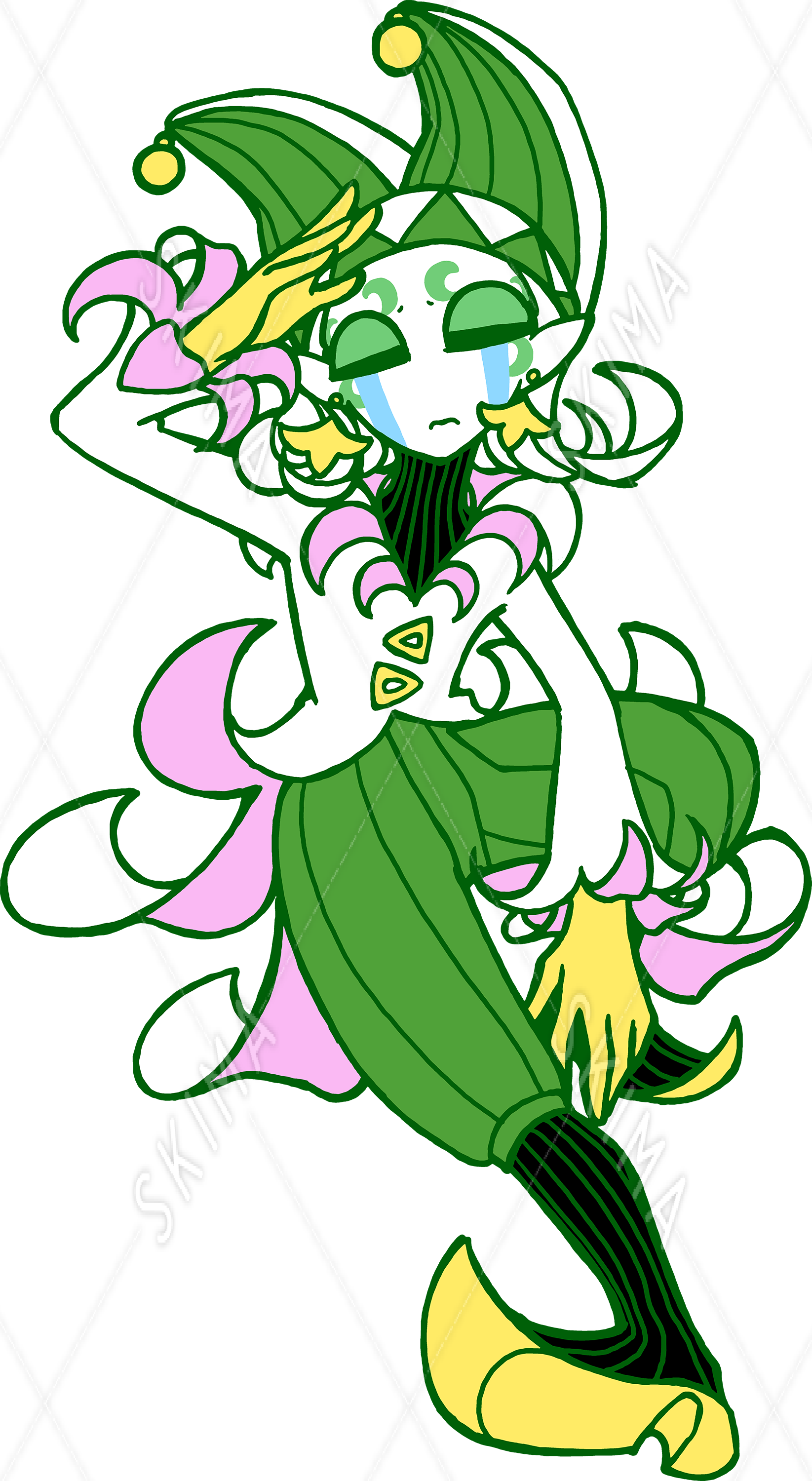 アルビノの道化師 全身の前後2面図付き スキマ スキルのオーダーメイドマーケット Skima