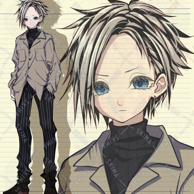 【表情7種】カーキ色の男の子