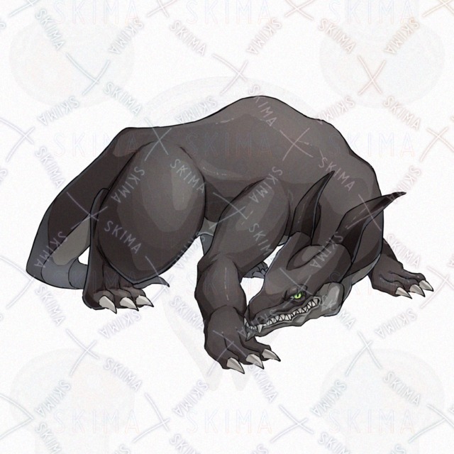 四足歩行なドラゴンのイラスト