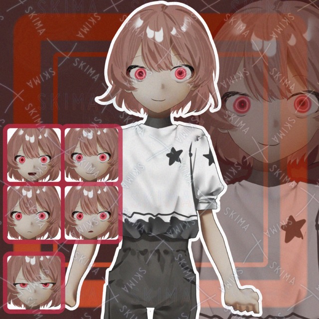 【期間限定】お値引き中！表情差分5種 ボブヘアの不気味な少年