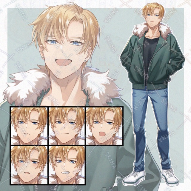 金髪の男性立ち絵イラスト