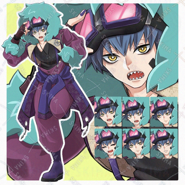 デカフード　ゴーグル　ポップ男性