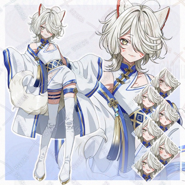 ウルフカットの狐の少年