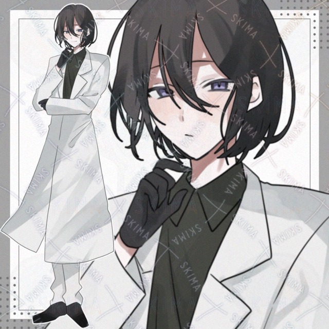 白衣の男性【表情差分7種】