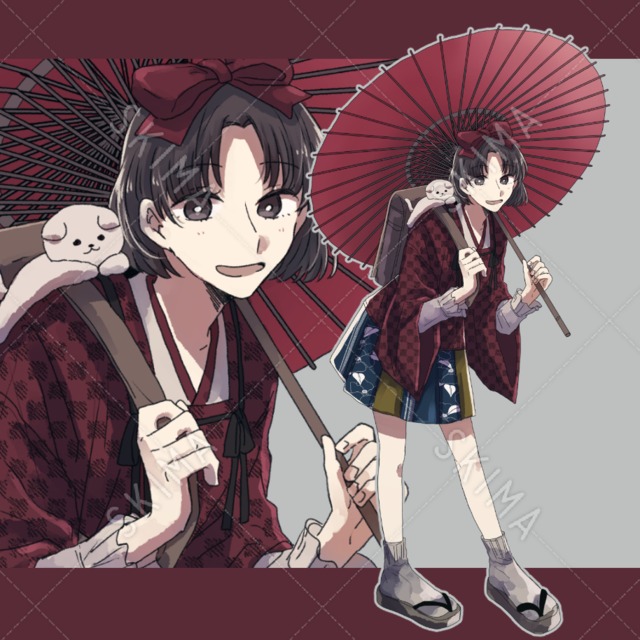 和服の女の子の立ち絵