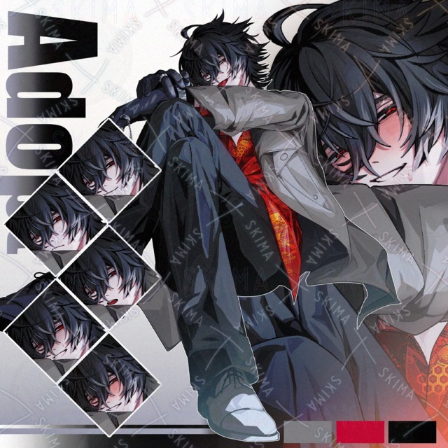 黒髪の男性【表情6種】