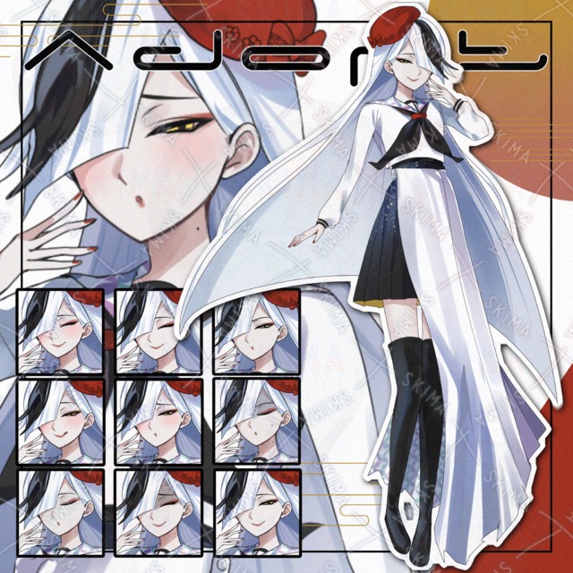 【表情9種】鶴モチーフ&times;セーラー服