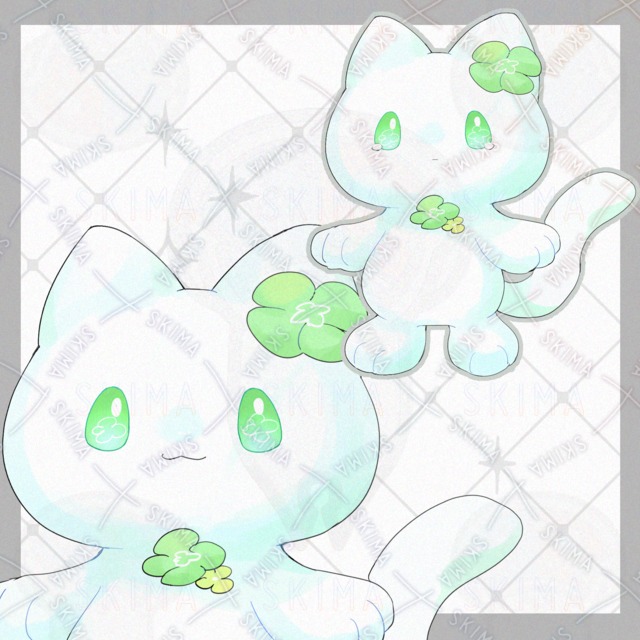 クローバーのねこ【表情9種類】