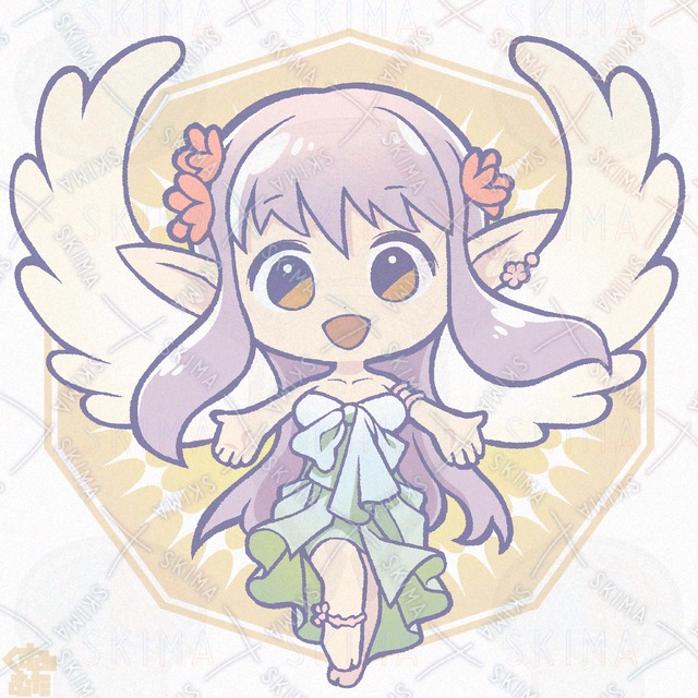 【用途自由】シンプルイラスト：翼エルフ｜SNSアイコン・サムネイル・挿絵等