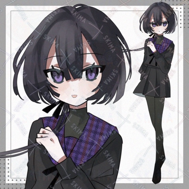 セーラー服の少女【表情差分7種】