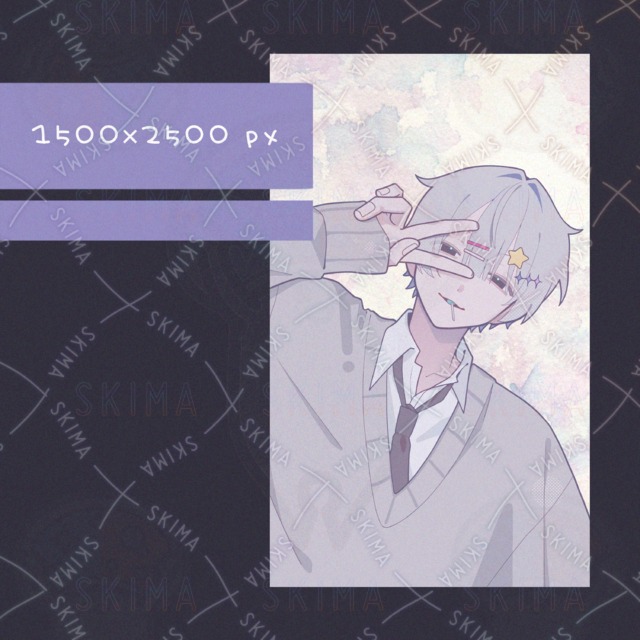 スマホ壁紙　白髪の男の子