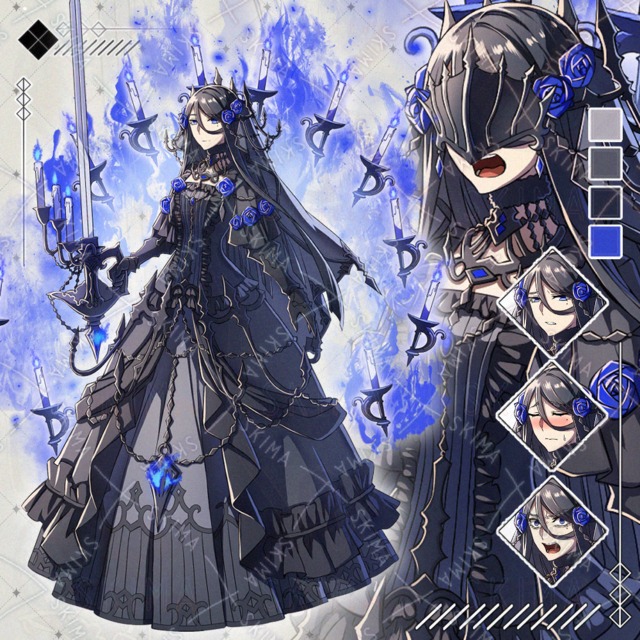 黒燭台の女騎士【表情8種】