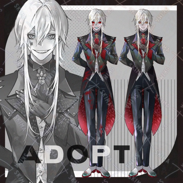 人外執事風男性【表情差8種＋血差分】